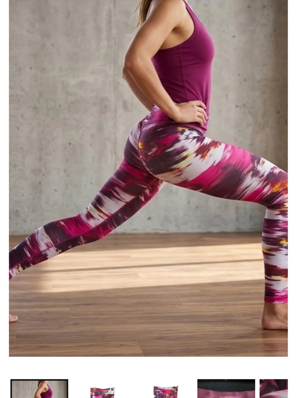 lululemon athletica Magenta & White Brushstroke Print Leggings